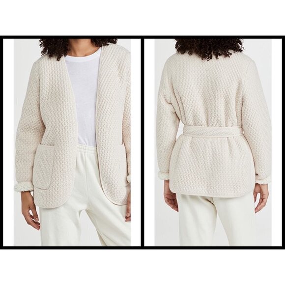 💕MOTHER💕 The Puffer Robe Sweater Jacket Textured Knit Sherpa Warm Bodies NWOT - Picture 8 of 16